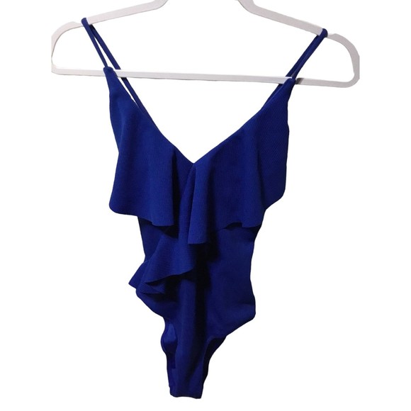 Cupshe One Piece Royal Blue Swim Suit Size Small NWT - Picture 2 of 7